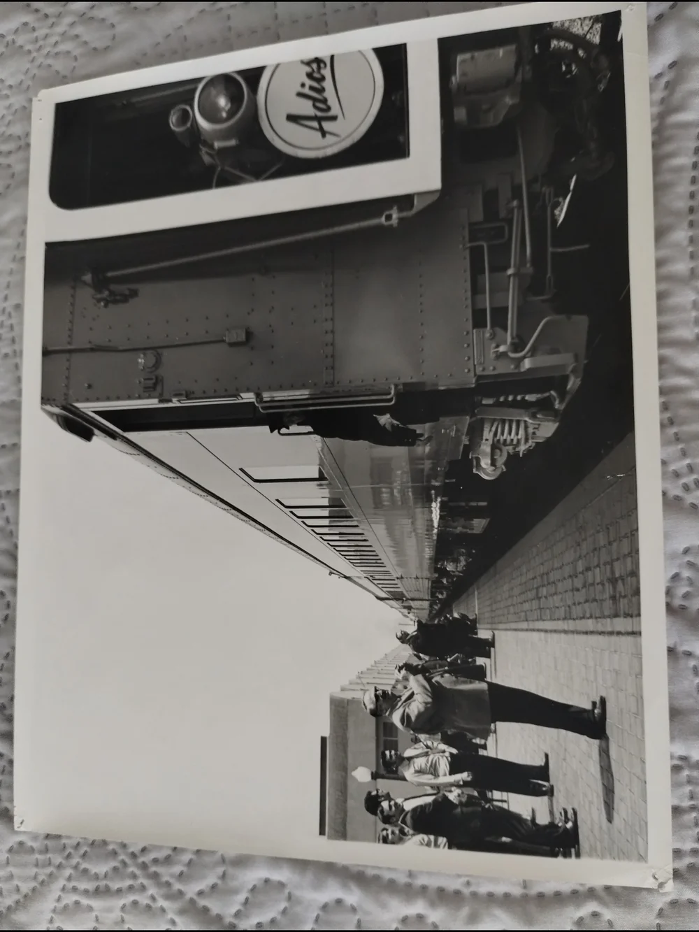 Vintage Black & White Train Photo Print - Unbranded